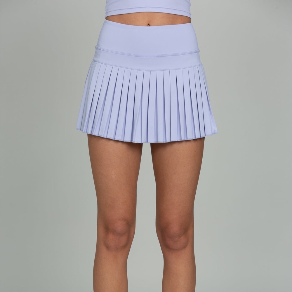 Lavender Pleated Mini Skirt